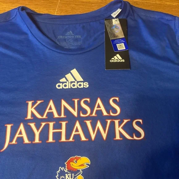 Adidas Kansas Jayhawks Kids Shirt. - Picture 2 of 4